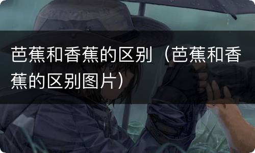 芭蕉和香蕉的区别（芭蕉和香蕉的区别图片）