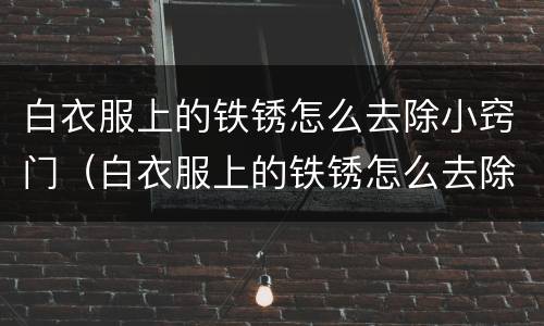 白衣服上的铁锈怎么去除小窍门（白衣服上的铁锈怎么去除小窍门视频）