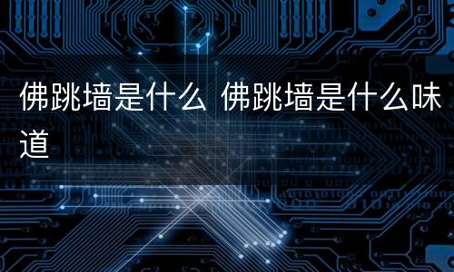 佛跳墙是什么 佛跳墙是什么味道