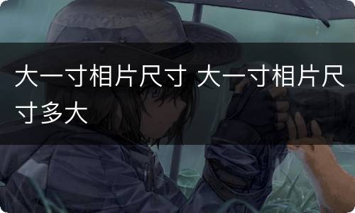 大一寸相片尺寸 大一寸相片尺寸多大