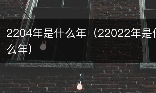 2204年是什么年（22022年是什么年）