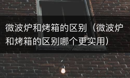 微波炉和烤箱的区别（微波炉和烤箱的区别哪个更实用）