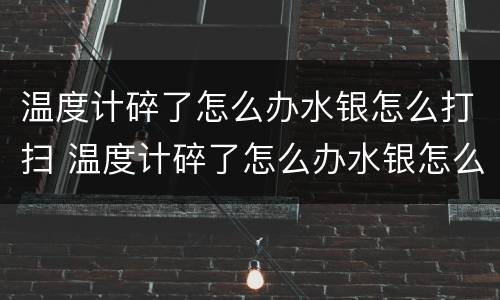 温度计碎了怎么办水银怎么打扫 温度计碎了怎么办水银怎么打扫 房间有毒吗