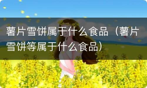 薯片雪饼属于什么食品（薯片雪饼等属于什么食品）