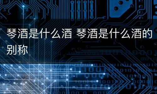 琴酒是什么酒 琴酒是什么酒的别称