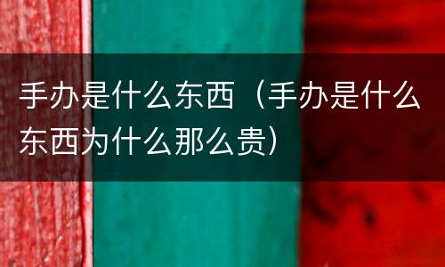 手办是什么东西（手办是什么东西为什么那么贵）