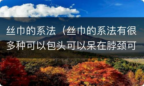 丝巾的系法（丝巾的系法有很多种可以包头可以呆在脖颈可以系在腰间）