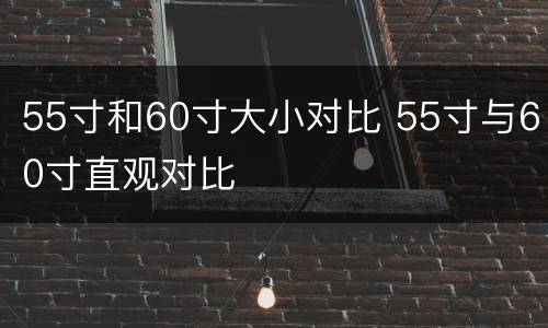 55寸和60寸大小对比 55寸与60寸直观对比