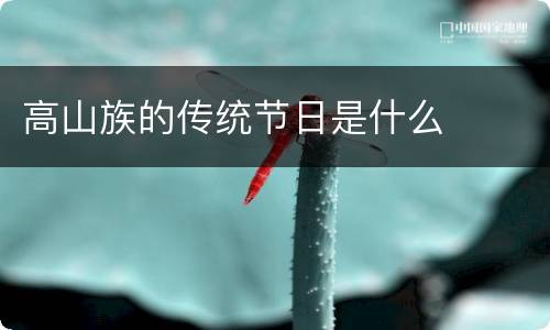 高山族的传统节日是什么