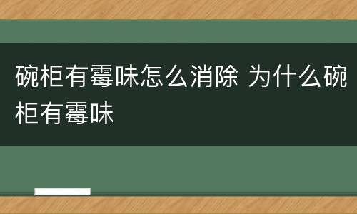 碗柜有霉味怎么消除 为什么碗柜有霉味