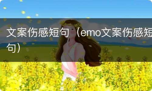 文案伤感短句（emo文案伤感短句）