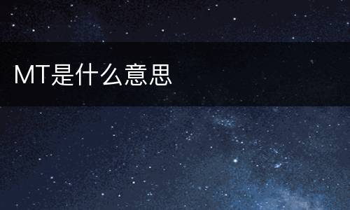 MT是什么意思