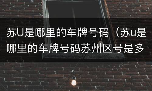 苏U是哪里的车牌号码（苏u是哪里的车牌号码苏州区号是多少）