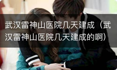 武汉雷神山医院几天建成（武汉雷神山医院几天建成的啊）