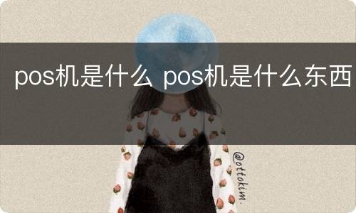 pos机是什么 pos机是什么东西