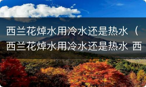 西兰花焯水用冷水还是热水（西兰花焯水用冷水还是热水 西兰花焯水多久）
