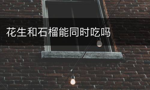 花生和石榴能同时吃吗