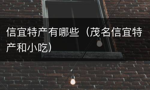 信宜特产有哪些（茂名信宜特产和小吃）