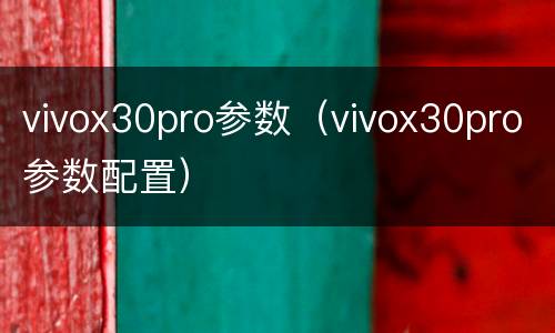 vivox30pro参数(vivox30pro参数配置)