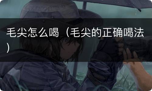 毛尖怎么喝（毛尖的正确喝法）