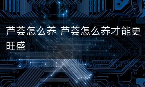 芦荟怎么养 芦荟怎么养才能更旺盛