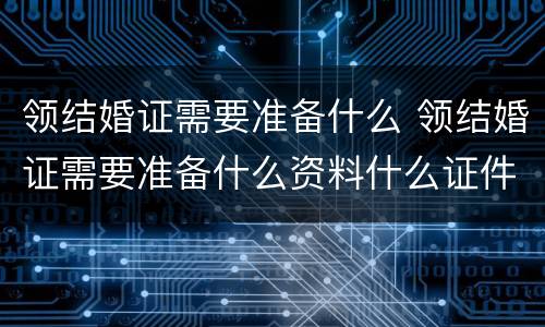 领结婚证需要准备什么 领结婚证需要准备什么资料什么证件