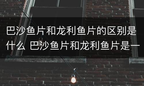 巴沙鱼片和龙利鱼片的区别是什么 巴沙鱼片和龙利鱼片是一种鱼片吗