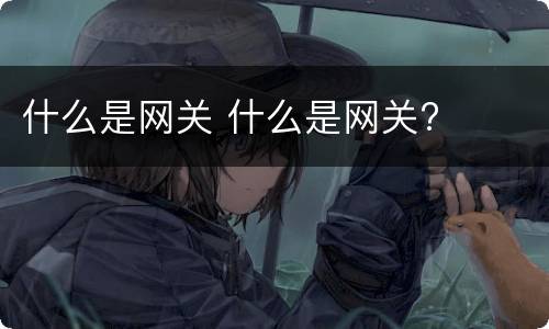 什么是网关 什么是网关?