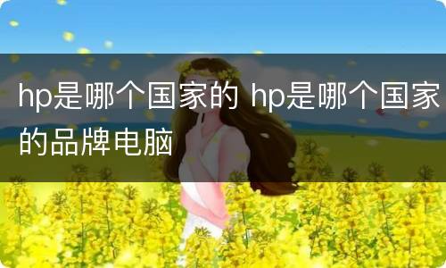 hp是哪个国家的 hp是哪个国家的品牌电脑