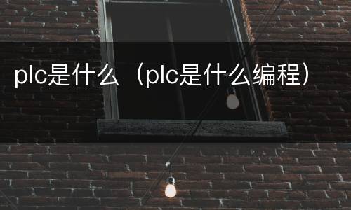 plc是什么（plc是什么编程）