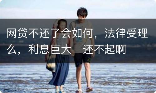 网贷不还了会如何，法律受理么，利息巨大
还不起啊