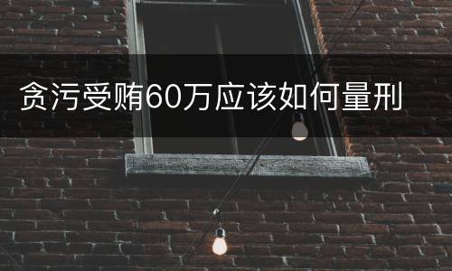 贪污受贿60万应该如何量刑