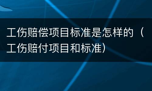 工伤赔偿项目标准是怎样的（工伤赔付项目和标准）