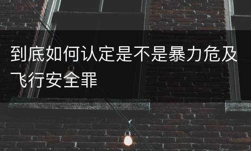 到底如何认定是不是暴力危及飞行安全罪