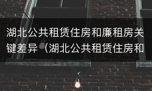 湖北公共租赁住房和廉租房关键差异（湖北公共租赁住房和廉租房关键差异）