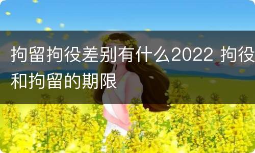拘留拘役差别有什么2022 拘役和拘留的期限