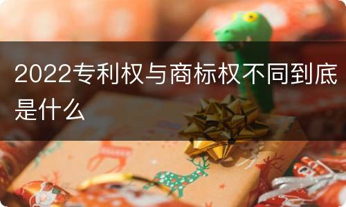 2022专利权与商标权不同到底是什么