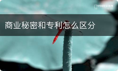商业秘密和专利怎么区分