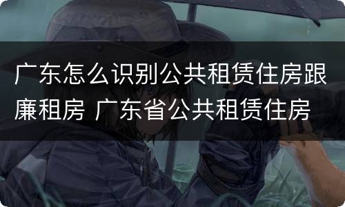 广东怎么识别公共租赁住房跟廉租房 广东省公共租赁住房