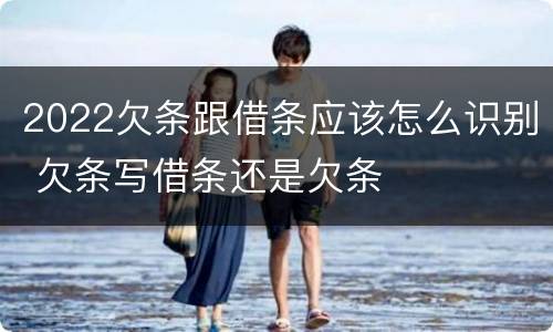 2022欠条跟借条应该怎么识别 欠条写借条还是欠条