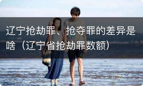 辽宁抢劫罪、抢夺罪的差异是啥（辽宁省抢劫罪数额）