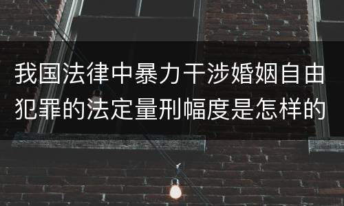 我国法律中暴力干涉婚姻自由犯罪的法定量刑幅度是怎样的