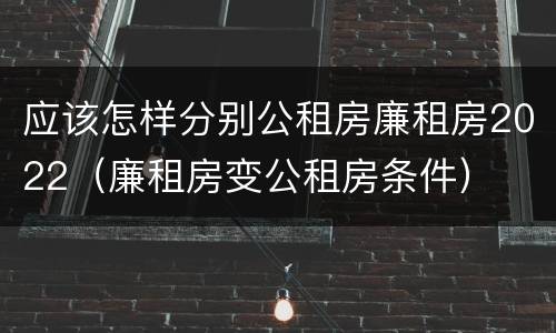 应该怎样分别公租房廉租房2022（廉租房变公租房条件）