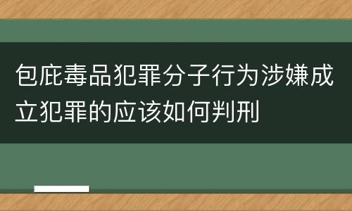 包庇毒品犯罪分子行为涉嫌成立犯罪的应该如何判刑