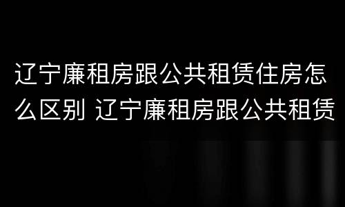 辽宁廉租房跟公共租赁住房怎么区别 辽宁廉租房跟公共租赁住房怎么区别的