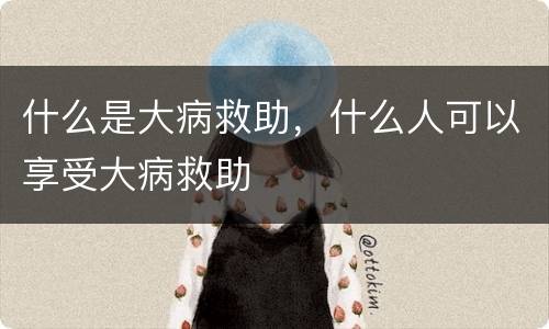 什么是大病救助，什么人可以享受大病救助