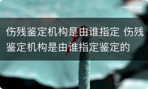 伤残鉴定机构是由谁指定 伤残鉴定机构是由谁指定鉴定的