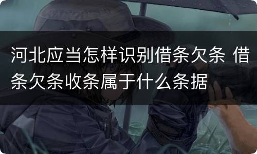 河北应当怎样识别借条欠条 借条欠条收条属于什么条据
