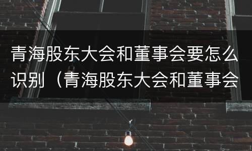 青海股东大会和董事会要怎么识别（青海股东大会和董事会要怎么识别关系）