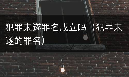 犯罪未遂罪名成立吗（犯罪未遂的罪名）